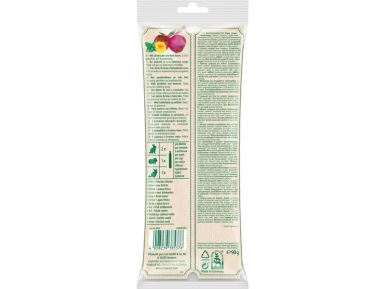 Vitakraft Snack Vita Verde Kräcker + Löwenzahn & Rote Beete, 2 Stück