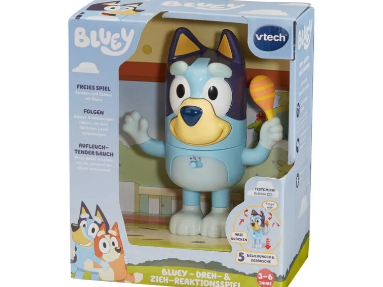 Vtech Dreh- und Zieh-Reaktionsspiel Bluey Blau