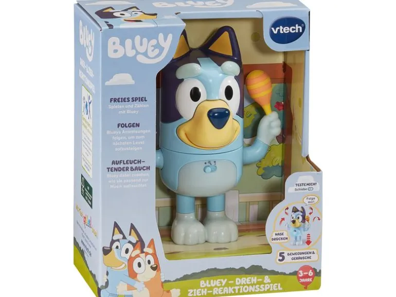 Vtech Dreh- und Zieh-Reaktionsspiel Bluey Blau