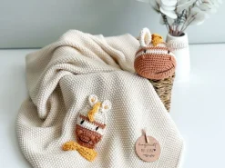 Welcomebabybox Geschenkset Nao – Decke & Rasselzebra