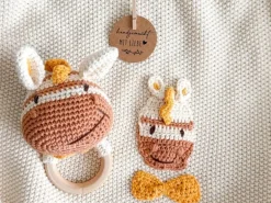 Welcomebabybox Geschenkset Nao – Decke & Rasselzebra