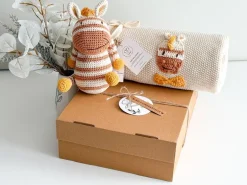 Welcomebabybox Geschenkset Enno – Decke & Zebra