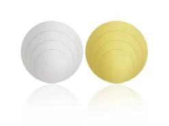 Wenburg Premium Tortenunterlagen 4er-Set – Gold & Siber
