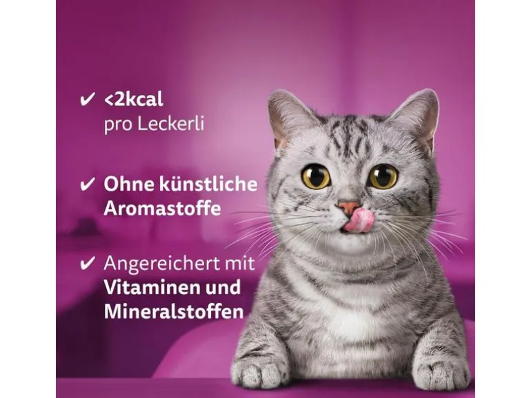 Whiskas Katzen-Snack Temptations Huhn und Käse, 180g