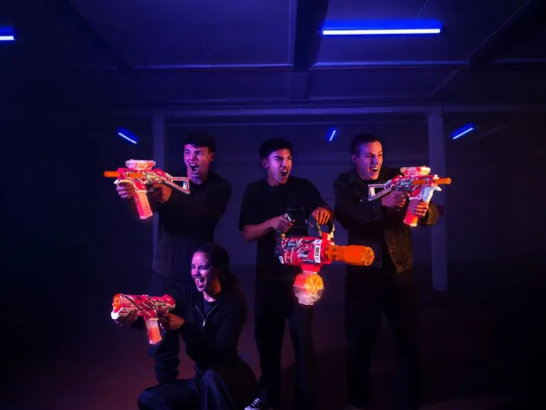 X-Shot Hyper Gel Gattlin Blaster motorisiert mit Gel-Kugeln – EN71