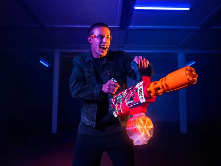 X-Shot Hyper Gel Gattlin Blaster motorisiert mit Gel-Kugeln – EN71
